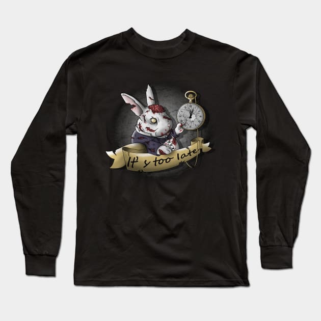 The White Zombie Rabbit Long Sleeve T-Shirt by NemiMakeit